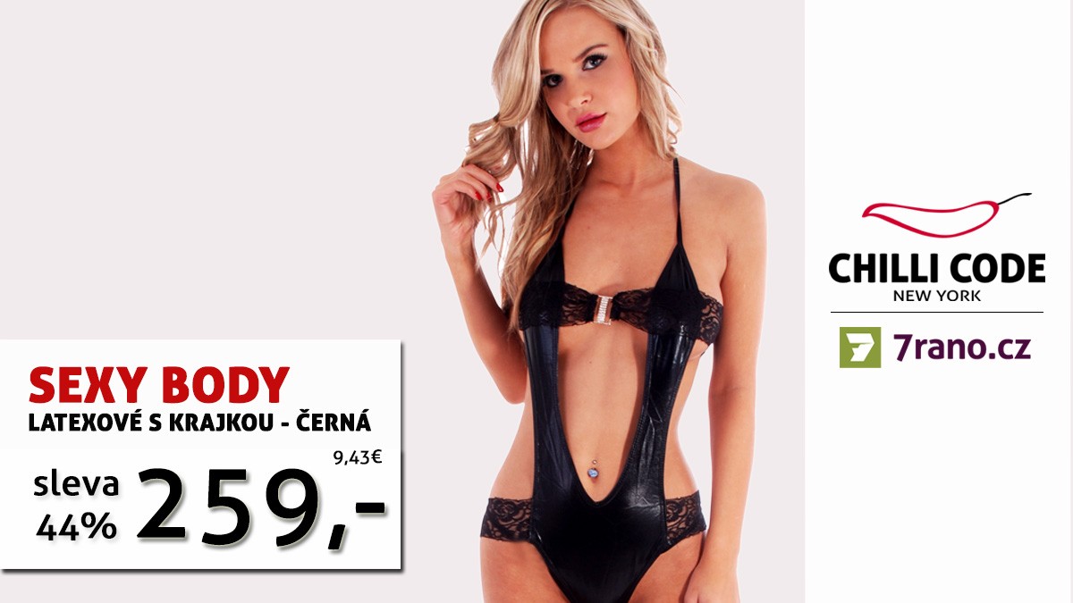 Aktuální akce - Dámské latexové body s krajkou se slevou 44%